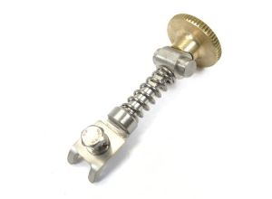 Lambretta Front brake cable adjuster assembly, brass nut, stainless steel, Li, Sx, Tv, MB