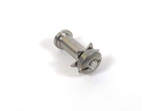 Lambretta Headset (handlebar) lever pivot bolt, 7mm standard, with star washer, special nut, stainless steel,  MB