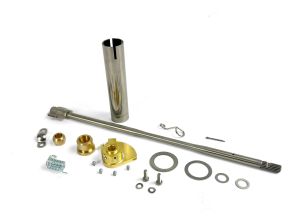 Lambretta Headset (handlebar) rod kit, throttle side (spline in - paddle out, 298mm) early Sx, Tv, Special 125, S3, MB