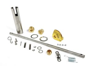 Lambretta Headset (handlebar) rod kit, throttle side (hole in - hole out, 287mm) Gp, Sx, Tv, Special 125, late S3, MB