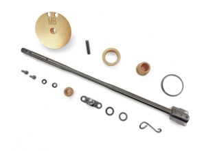 Lambretta Headset (handlebar) rod kit, clutch side (spline in - paddle out, 298mm) early Sx, Tv, Special 125, S3 type, MB