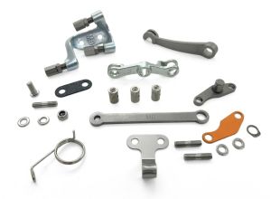 Lambretta Engine clutch and gear linkage kit (set) zinc plated version, short clutch arm, MB