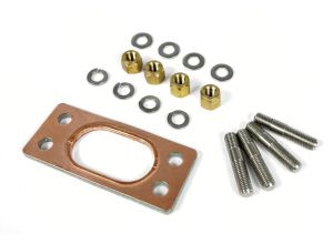 Lambretta exhaust fastener kit (studs, nuts, washers, gasket) oval exhaust port cylinders, 4 stud version, Race-Tour MB