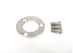 Lambretta Rear hub nut lockwasher kit (lockwasher 3 hole type and screws only) stainless steel, MB