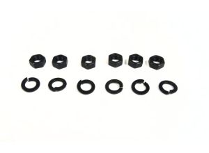 Lambretta End plate nut and washer kit, 6 washers & 6 Nuts