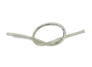 Universal Petrol (fuel) pipe, clear, anti kink with coiled spring, 2ft, MB