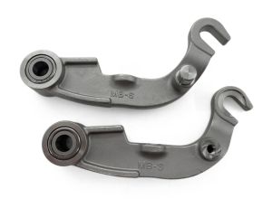 Lambretta Fork links, drum type with damper lugs (bearings fitted) uses GP rods, pair, Race-Tour, MB