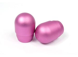 Lambretta Headset (handlebar) bar ends, alloy  anodised, pair, Pink, S3, Race-Tour MB
