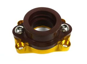 Inlet manifold, Lambretta large block, Shorty 6 petal reed valve adaptor plate with flange rubber, PHBH, Race-Tour MB