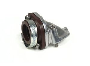 Inlet manifold, Lambretta large block, rubber mounted with flange type rubber, Dellorto PHBH, PWK 28-30mm, Race-Tour MB