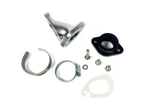 Inlet manifold, Lambretta large block, rubber mounted with flange type rubber, Dellorto PHBH, PWK 24-30mm, bgm rubber, Race-Tour MB