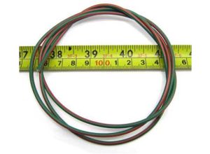 Universal Electrical wire, Red/Green, 1m