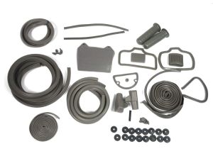 Lambretta Rubber bodywork kit, Grey, S1/2