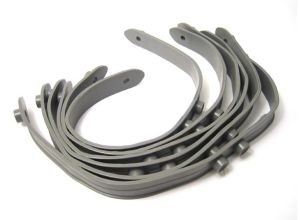 Lambretta Rubber gaskets for under 125 criss-cross channels, set 6, Grey, S1/2