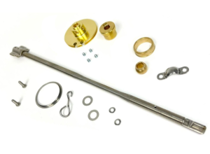 Lambretta Headset (handlebar) rod kit, clutch side, spline in plate out 320mm, long, S1/2, Spanish S2, MB