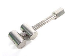 Lambretta Petrol (fuel) tank strap trunnion set (screw and two barrels) each, stainless steel, S1/2, MB