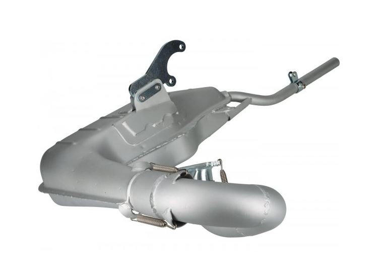 Lambretta Clubman (Big box) exhaust, Silver, MBgm