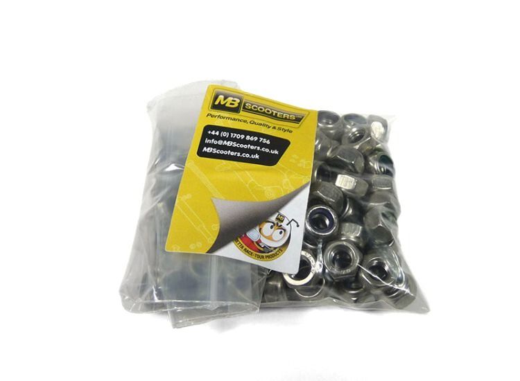 Nut nyloc 6mm, stainless steel, Bag of 100