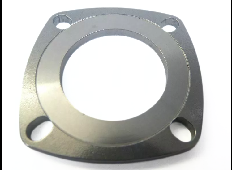 Lambretta Rear hub bearing plate, 0.3mm/flat recess, stainless steel, MB