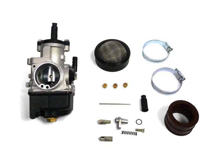 Dellorto Carburettor kit, Lambretta Reed, 28mm PHBH, with tea strainer filter