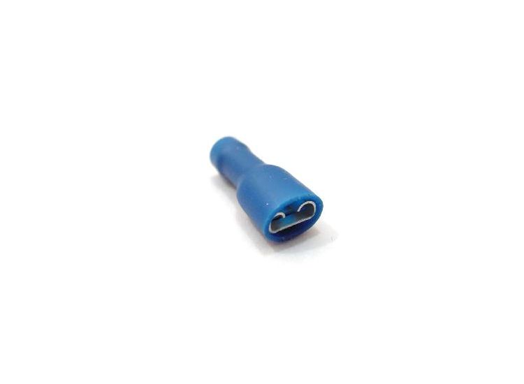 Universal Electrical connector, 6mm female spade, Blue