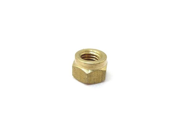 Nut plain brass 7mm, Lambretta exhaust port nut, extended, MB