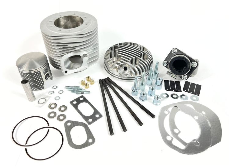 Lambretta Cylinder kit, RT225/230, Reed tuned with MB Shorty Reed assembly, PHBH, Race-Tour MBgm