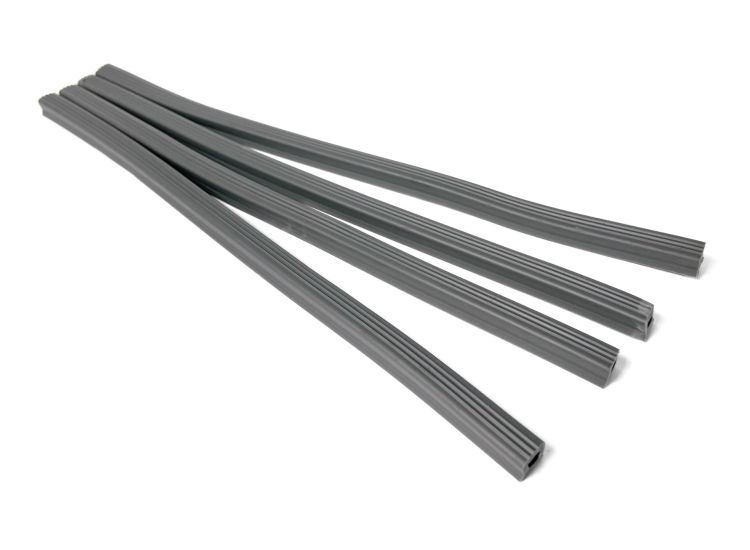 Lambretta Legshield alloy channel rubber inserts, set of 4, Grey