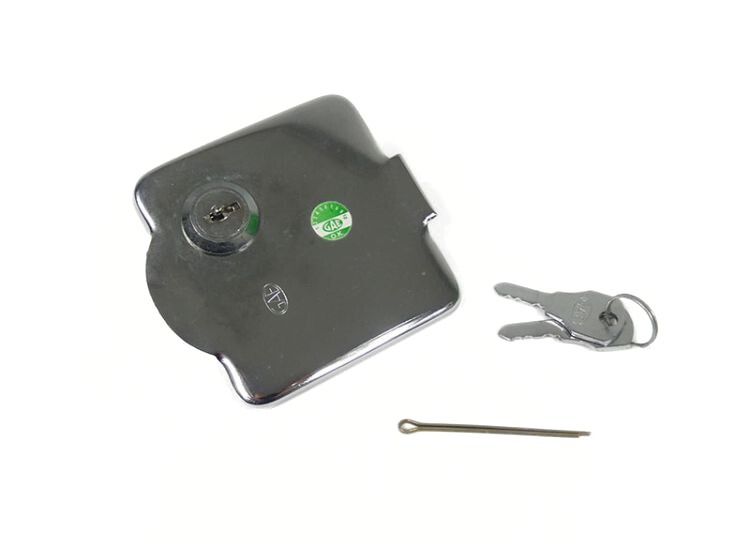Lambretta Petrol (fuel) tank flap, steel with lock, Gp