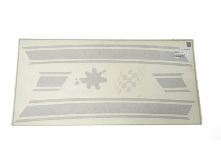 Lambretta Sticker Gp 'Panel stripes' Silver includes splot and flag