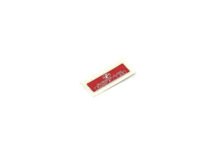 Lambretta petrol (fuel) flap sticker, Red