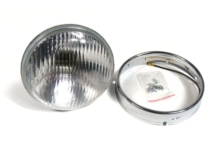 Lambretta Headlight, assembly, complete with bulb holder, marked Innocenti, CEV, Li, S3