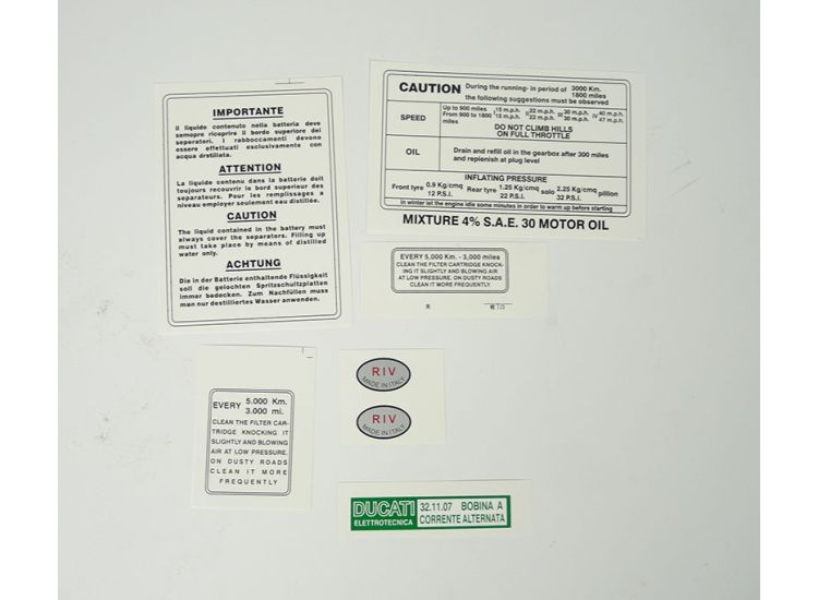 Lambretta Sticker, waterslide set, S1/2/3