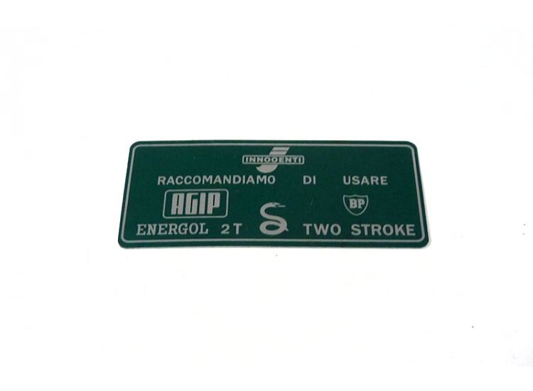 Lambretta Petrol (fuel) flap sticker, Pre 1966, Green, Li, Tv,