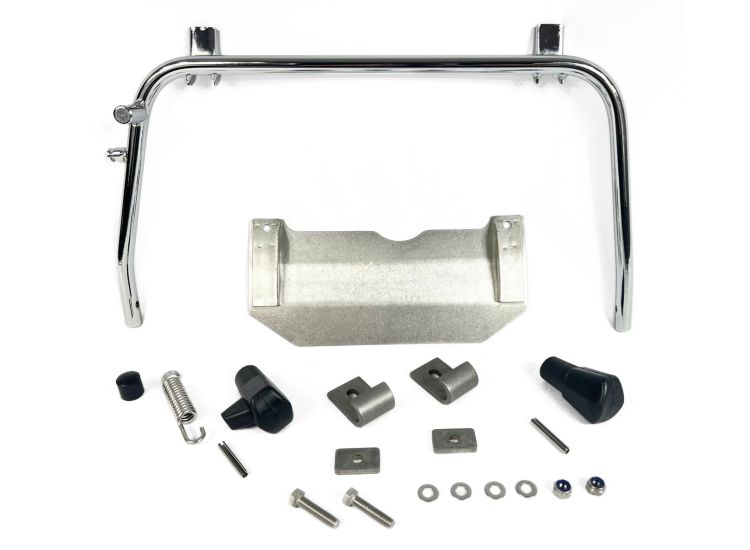 Lambretta Stand kit (stand, plate, fasteners, hooks, spring) S3, MB