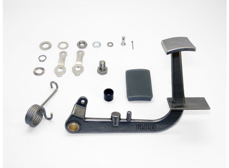 Lambretta Rear brake pedal kit, Grey rubber, S3, Race-Tour MB