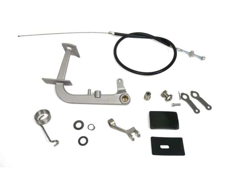 Lambretta Rear brake pedal, complete kit, Black, S3, Race-Tour MB