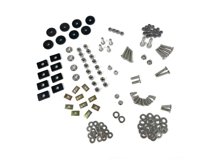 Lambretta Body work hardware kit (set) stainless steel, S3