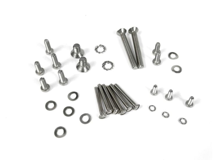 Lambretta Headset (handlebar) fastener kit, stainless steel, Li, Sx, Tv, Gp