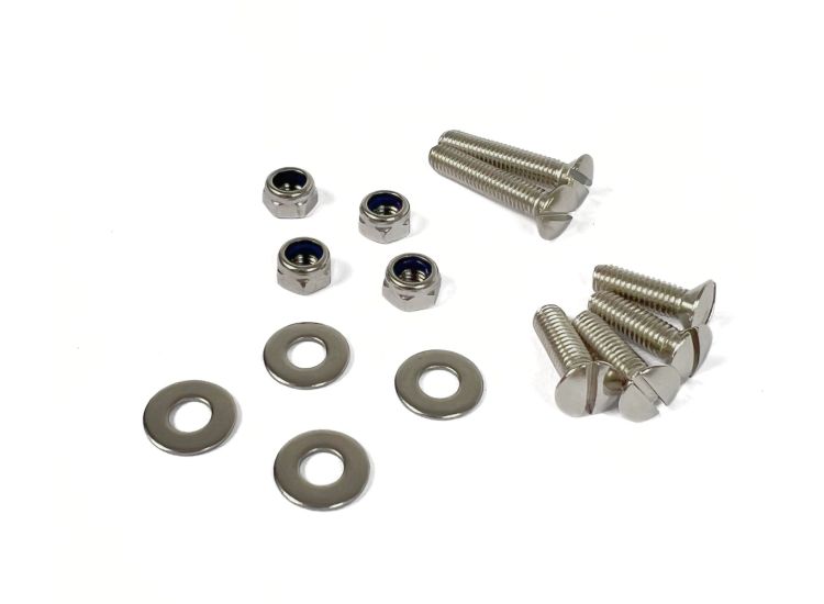 Lambretta Side panel clip, fastener kit, stainless steel, MB