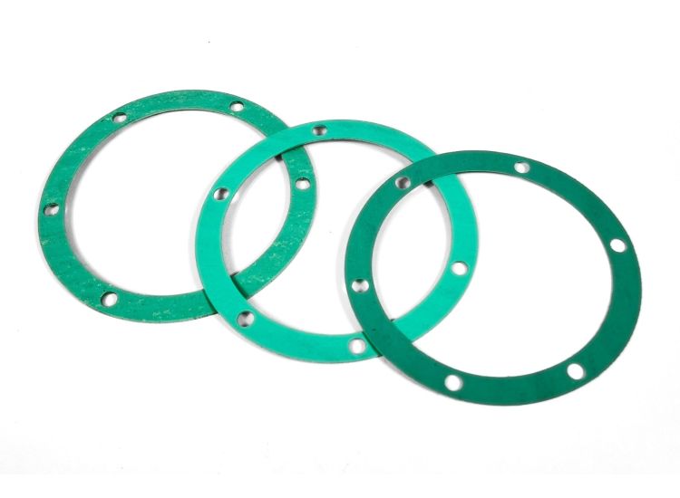 Lambretta Gaskets, mag housing (set of 3) 0.5, 1, 1.5mm, Green, MB