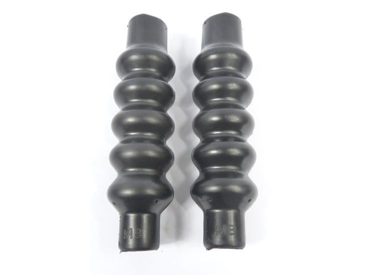 Lambretta Fork damper gaiters (bellows) for standard and bgm thin front shockers, Black, pair, MB