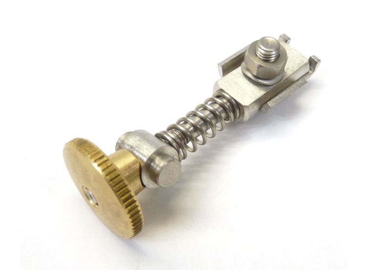 Lambretta Rear brake cable adjuster assembly with Brass nut, stainless steel, MB