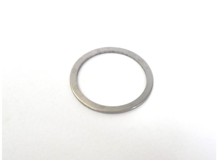 Lambretta Headset (handlebar) throttle tube shim, straight, 1mm, stainless steel, S2, MB