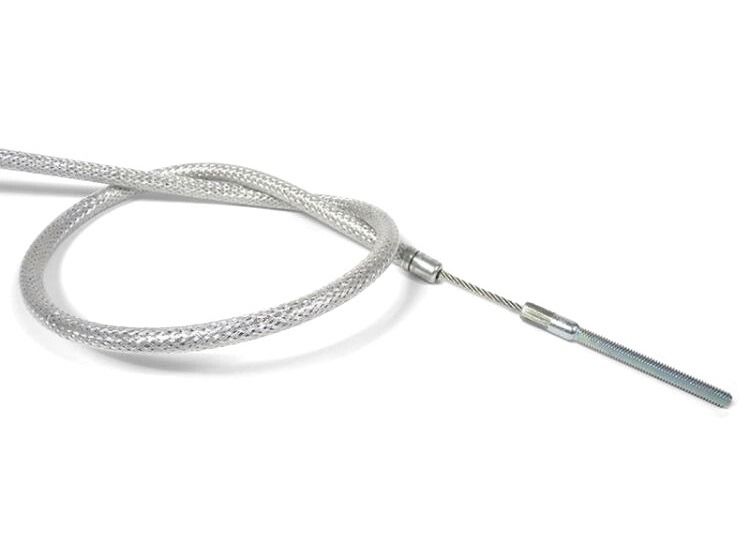 Lambretta Cable, braided, rear brake nylon lined, threaded inner, Race-Tour MB