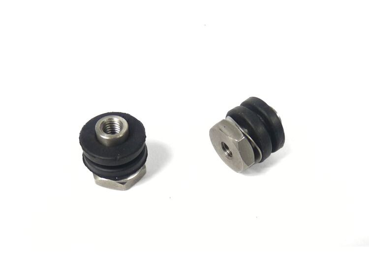 Lambretta Rear light unit, nut kit, 2 nuts, 2 rubbers, 2 washers, stainless steel, Gp, MB