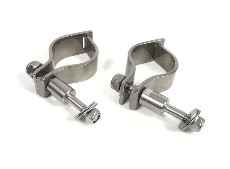 Lambretta Fork top damper brackets, bolt on for 125/150 forks, stainless steel, Race-Tour MB