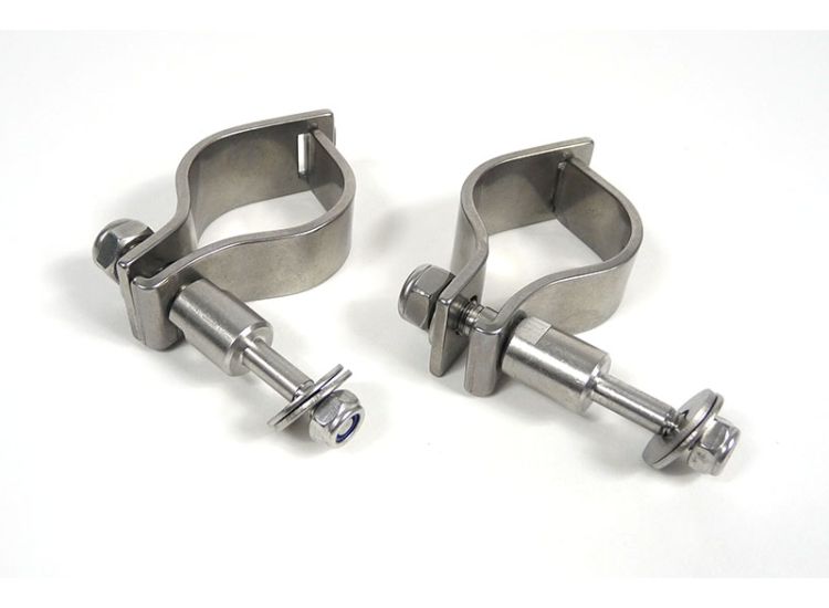 Lambretta Fork top damper brackets, bolt on for 125/150 forks, stainless steel, Race-Tour MB