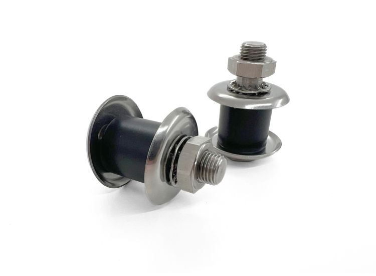 Lambretta Fork link overhaul kit (bolts, nuts, washers, bushes and caps) pair, stainless steel, Race-Tour MB