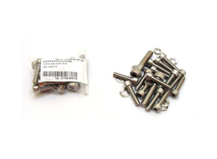 Lambretta Crankcase side fastener kit, allen cap head, stainless steel